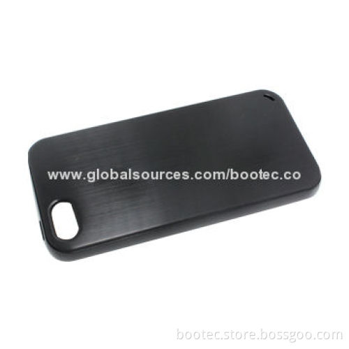 New Metal Finished IMD/TPU Case for iPhone 5/5S, Classical Black Color
